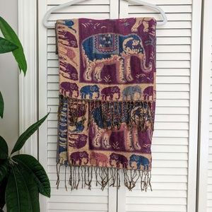 Reversible Elephant Scarf/Shawl